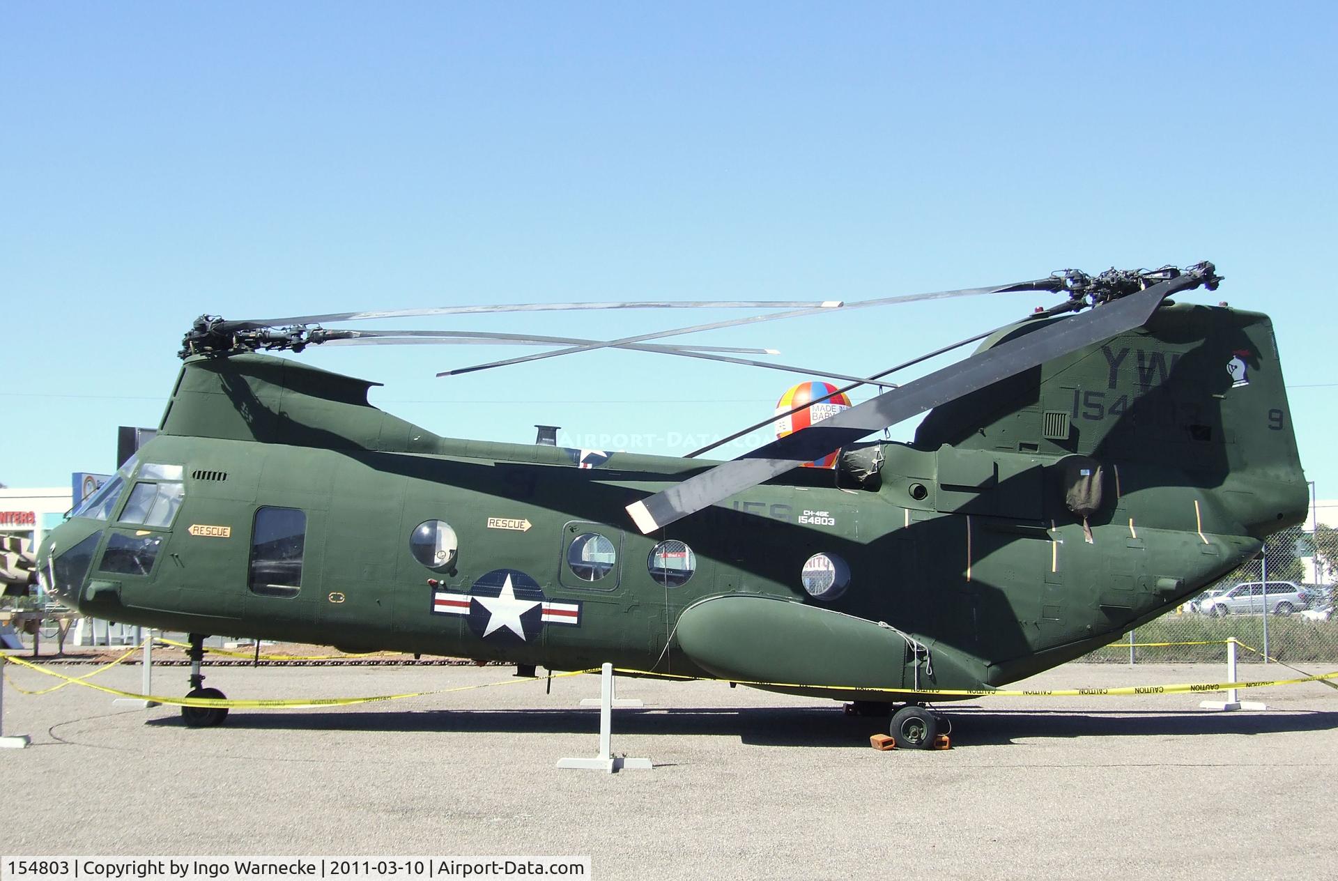 154803, Boeing Vertol CH-46D Sea Knight C/N 2410, Boeing-Vertol CH-46D Sea Knight at the Flying Leatherneck Aviation Museum, Miramar CA