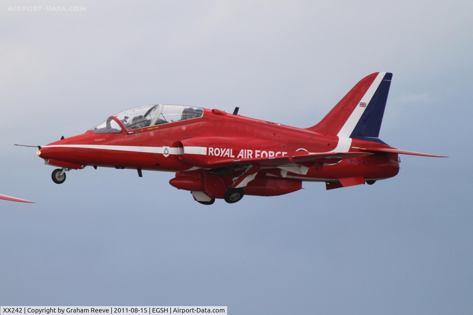 XX242, 1978 Hawker Siddeley Hawk T.1 C/N 078/312078, Just air bourne.