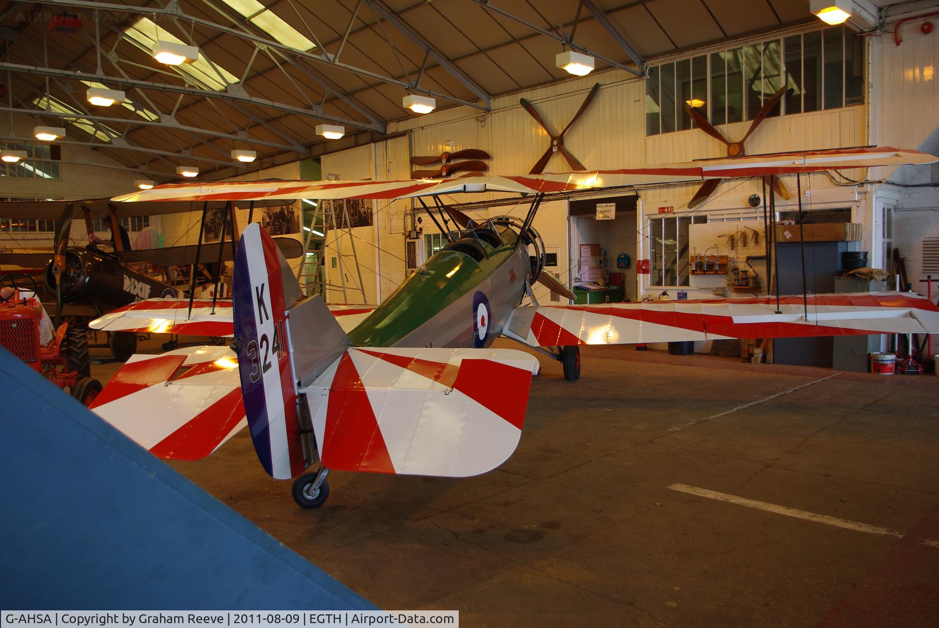 G-AHSA, 1933 Avro 621 Tutor C/N K3215, Under going maintainence
