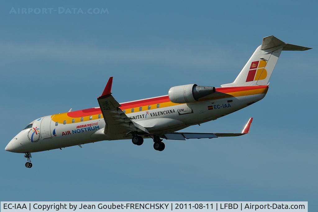 EC-IAA, Canadair CRJ-200ER (CL-600-2B19) C/N 7563, Air Nostrum landing 29 from Madrid