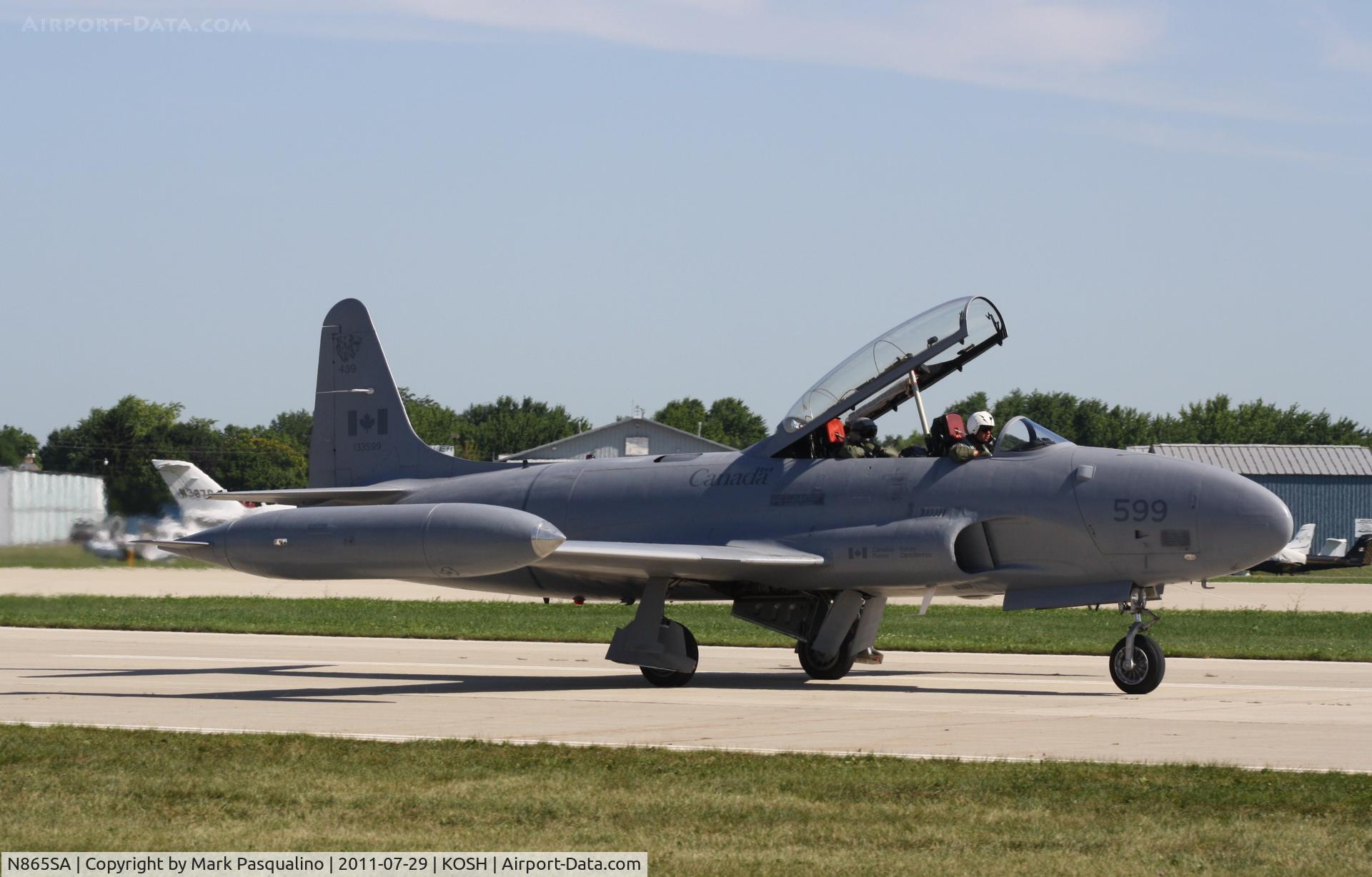 N865SA, 1957 Canadair CT-133 Silver Star 3 C/N T33-599 (133599), Canadair CT-33