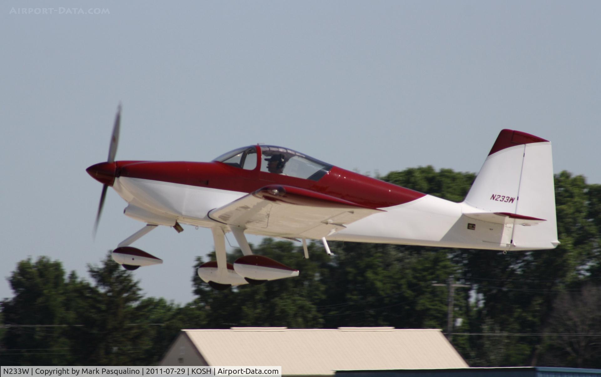 N233W, 2007 Vans RV-7A C/N 71973, Vans RV-7A