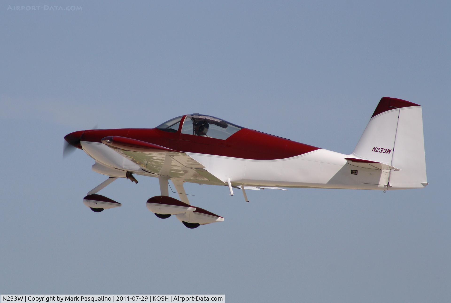 N233W, 2007 Vans RV-7A C/N 71973, Vans RV-7A