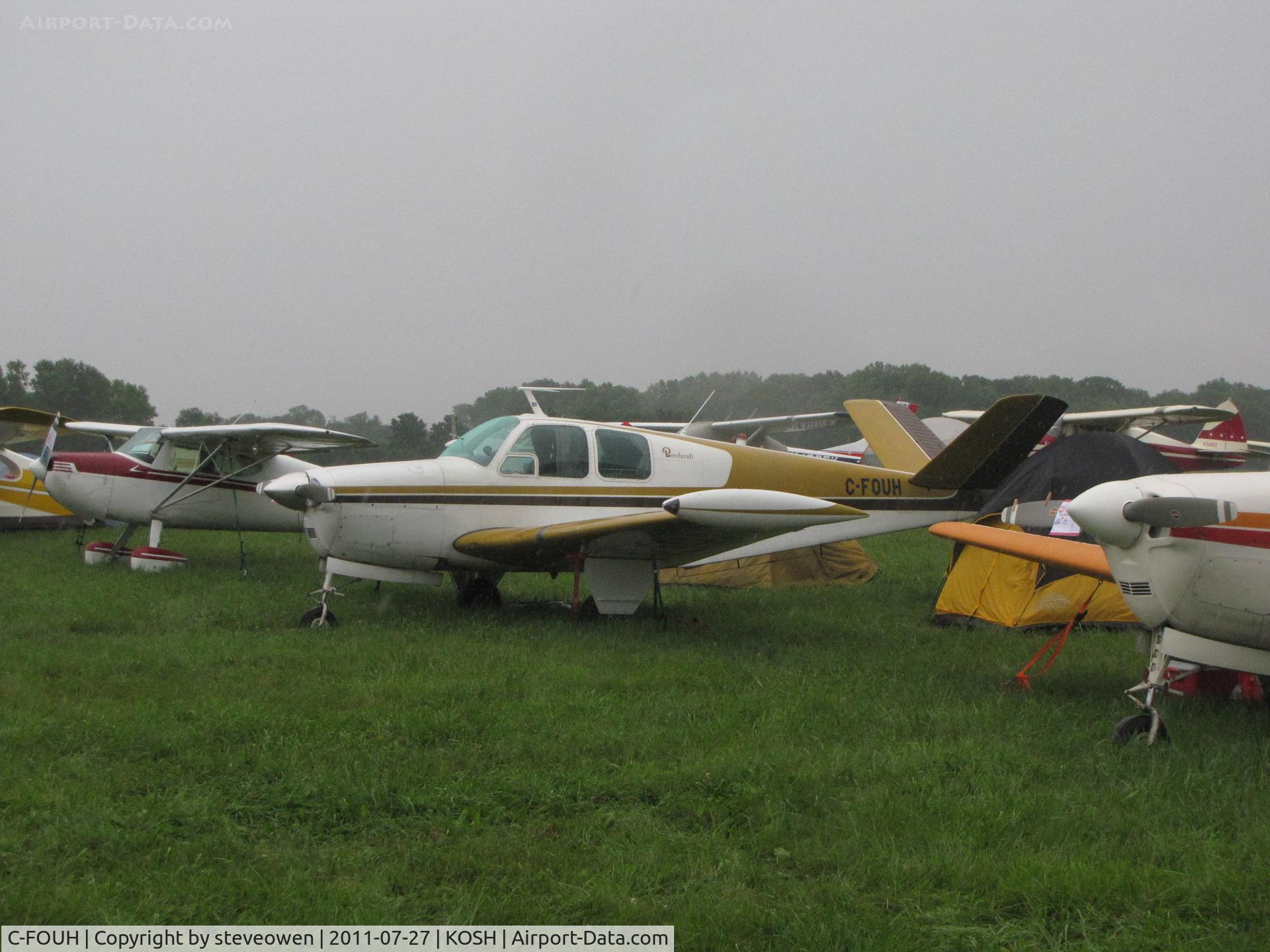 C-FOUH, 1950 Beech B35 C/N D-2649, Vintage Aircraft camp grounds..EAA2011