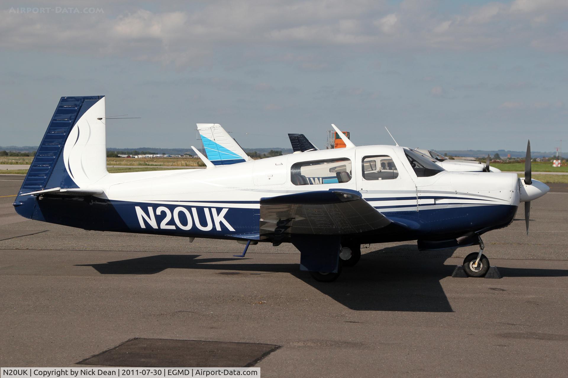 N20UK, 1976 Mooney M20F Executive C/N 22-1380, EGMD/LYX