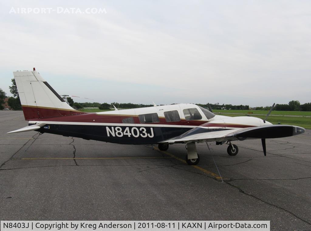 N8403J, 1981 Piper PA-34-220T C/N 34-8133139, Piper PA-34-220T Seneca on the line.