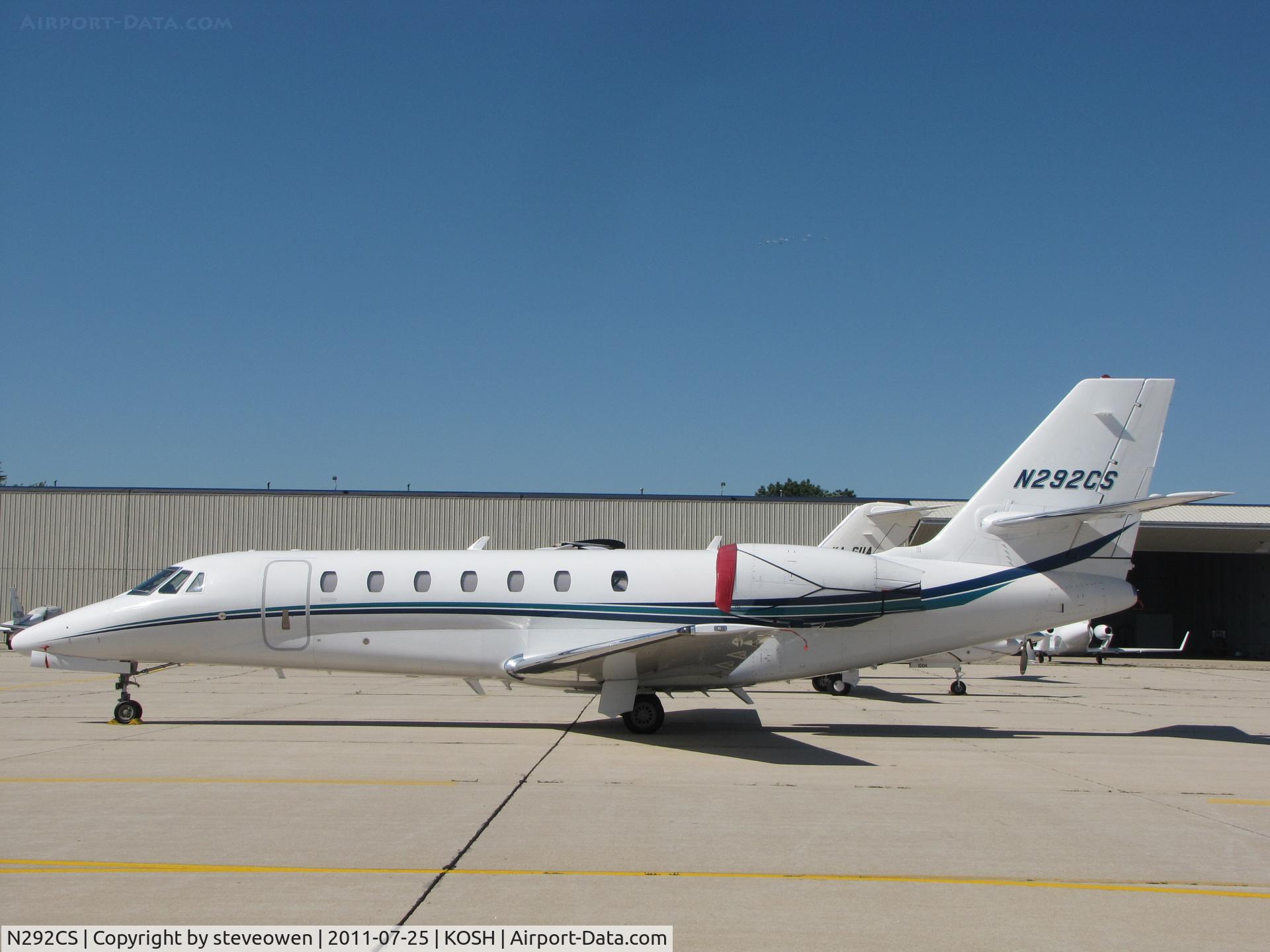 N292CS, 2010 Cessna 680 Citation Sovereign C/N 680-0292, Orion FBO Ramp EAA 2011