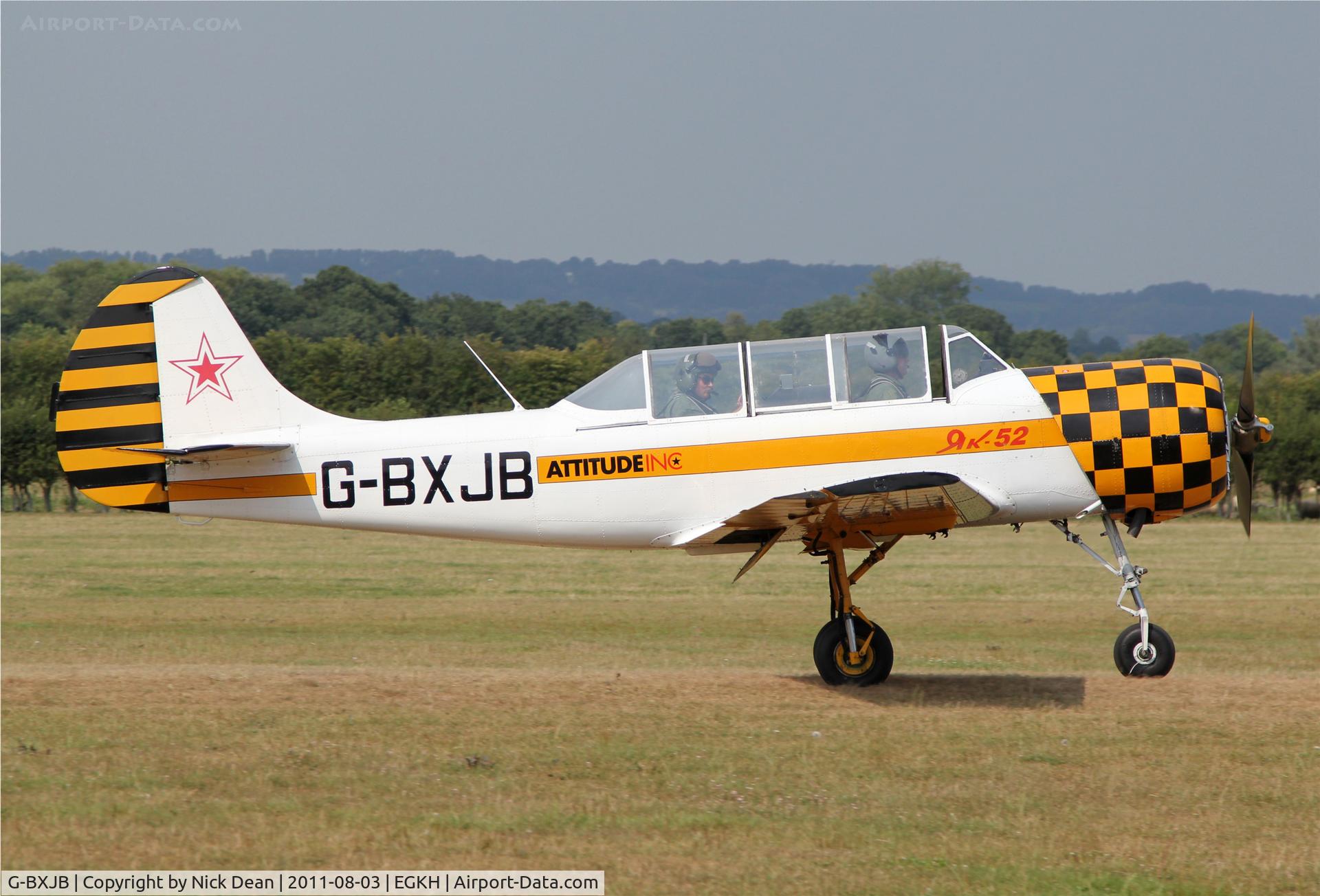 G-BXJB, 1987 Bacau Yak-52 C/N 877403, EGKH.