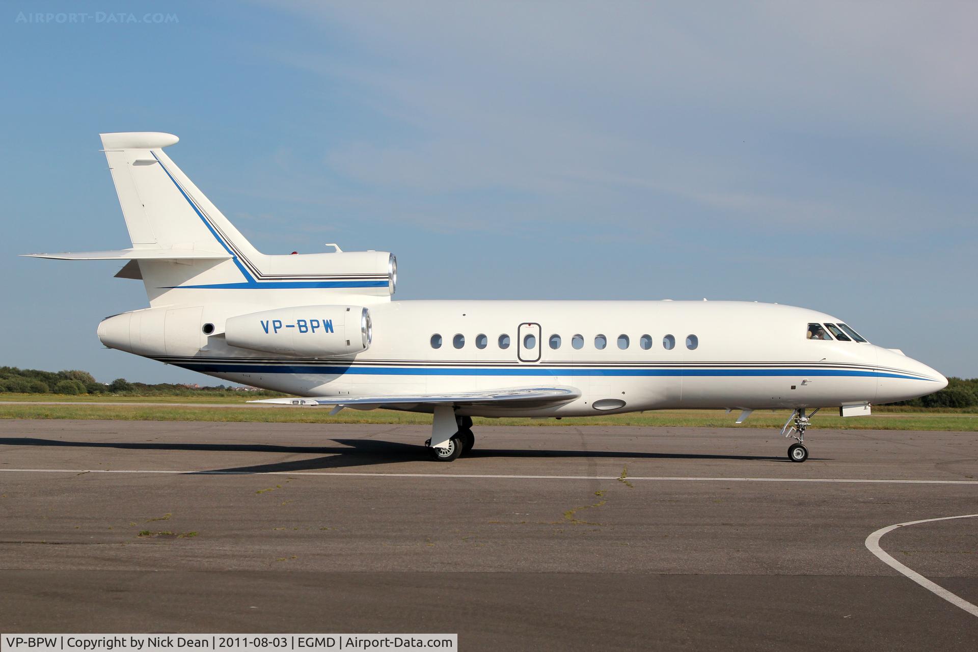 VP-BPW, 2009 Dassault Falcon 900EX C/N 225, EGMD/LYX