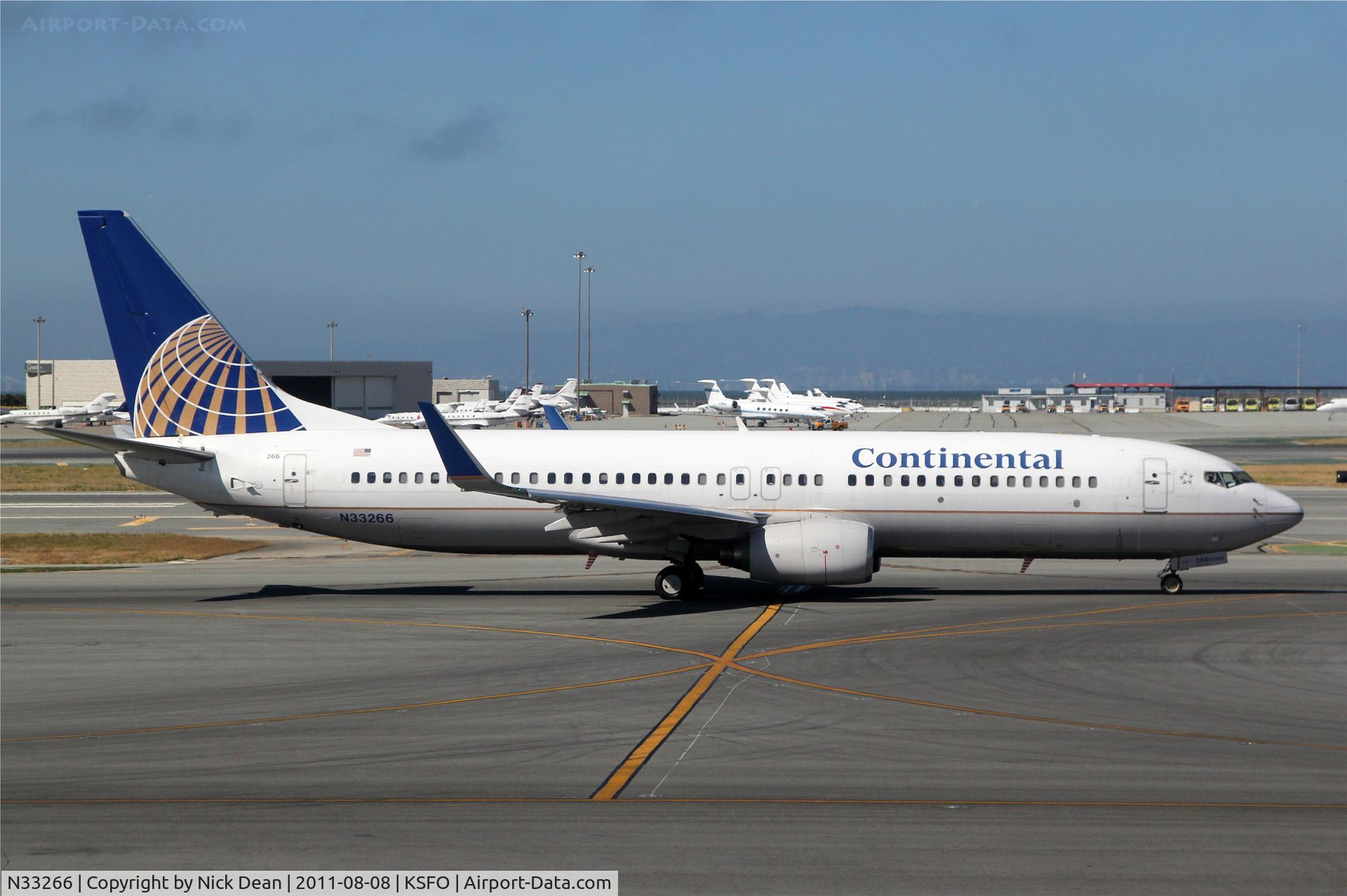 N33266, 2001 Boeing 737-824 C/N 32403, KSFO/SFO