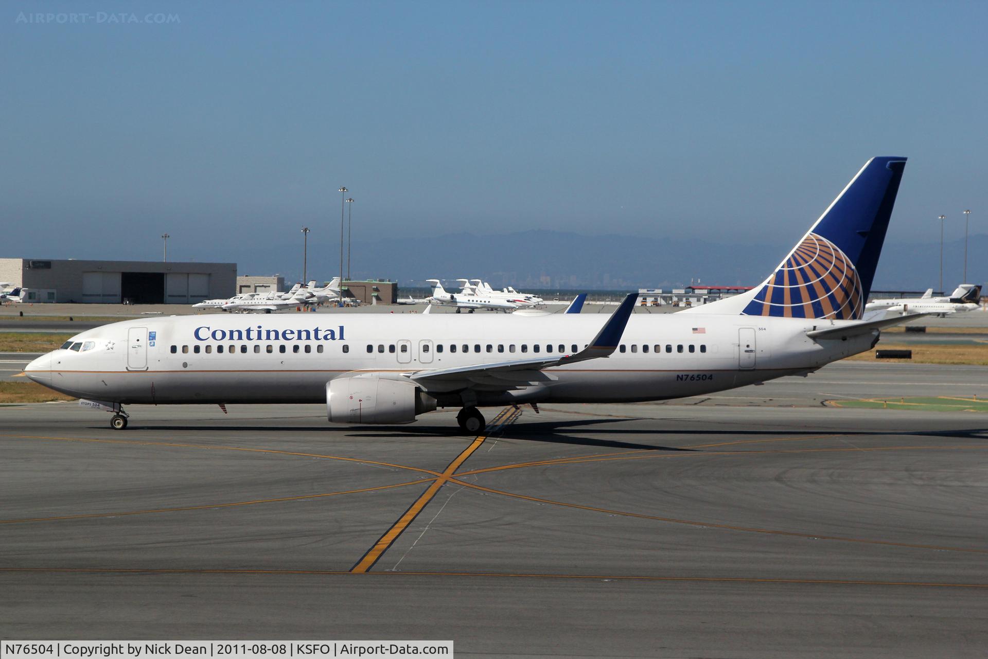 N76504, 2006 Boeing 737-824 C/N 31604, KSFO/SFO