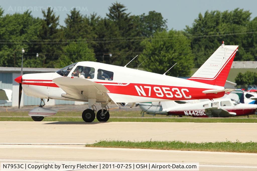 N7953C, 1975 Piper PA-28-140 Cherokee Cruiser C/N 28-7625090, 1975 Piper PA-28-140, c/n: 28-7625090 at 2011 Oshkosh