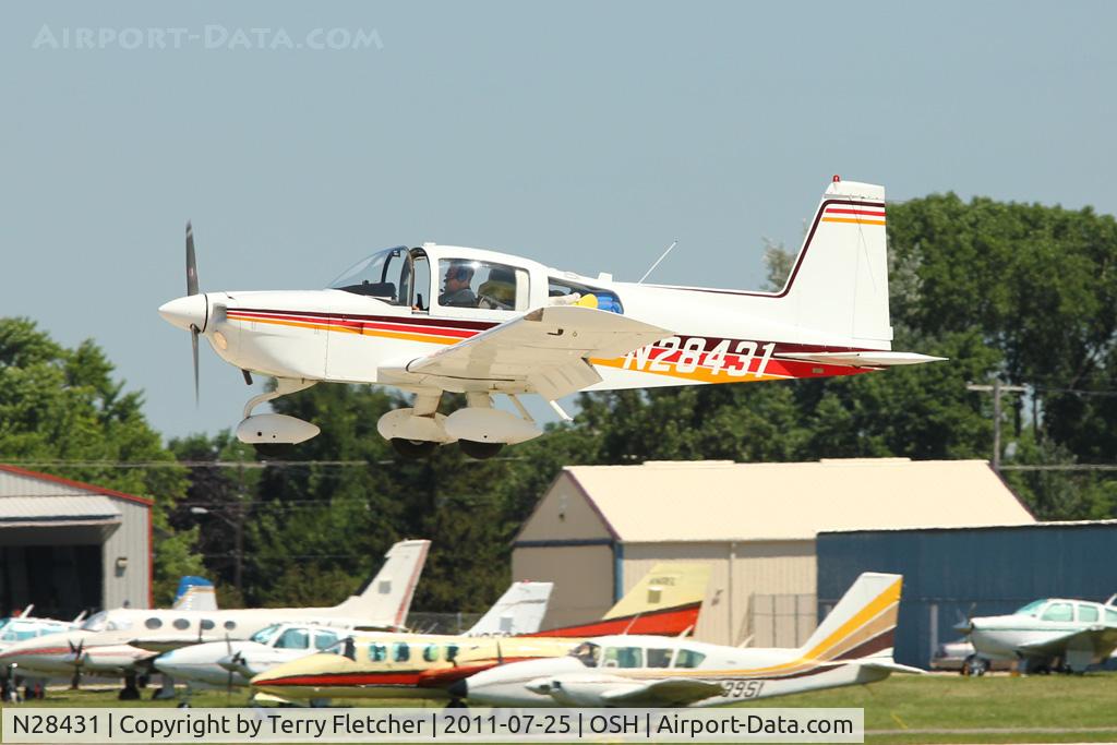 N28431, 1977 Grumman American AA-5B Tiger C/N AA5B0608, 1977 Grumman American Avn. Corp. AA-5B, c/n: AA5B0608 at 2011 Oshkosh