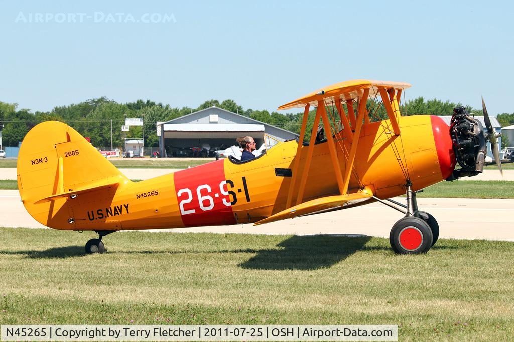 N45265, 1941 Naval Aircraft Factory N3N-3 C/N 2685, 1941 Naval Aircraft Factory N3N-3, Ex Bu 02685 at 2011 Oshkosh