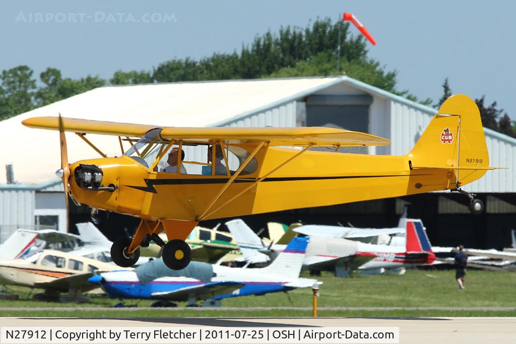 N27912, 1940 Piper J3C-65 Cub C/N 4444, 1940 Piper J3C-65, c/n: 4444 at 2011 Oshkosh