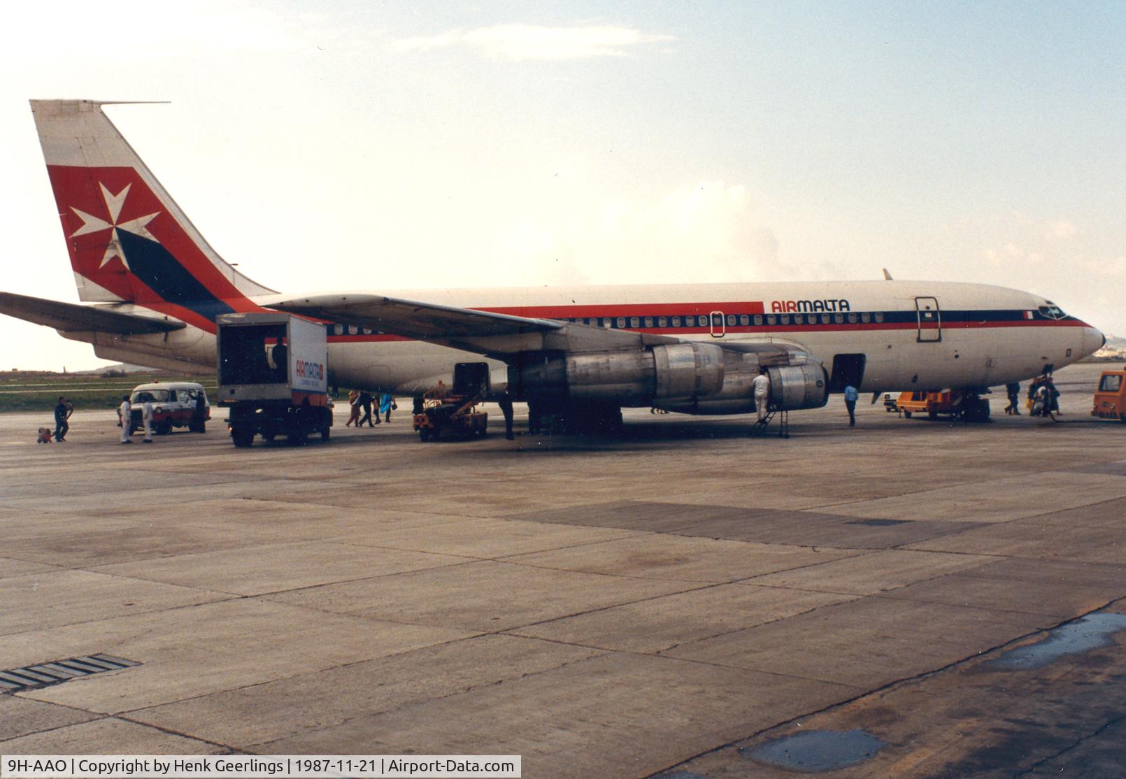 9H-AAO, 1965 Boeing 720-047B C/N 18829, Air Malta at Rome Airport