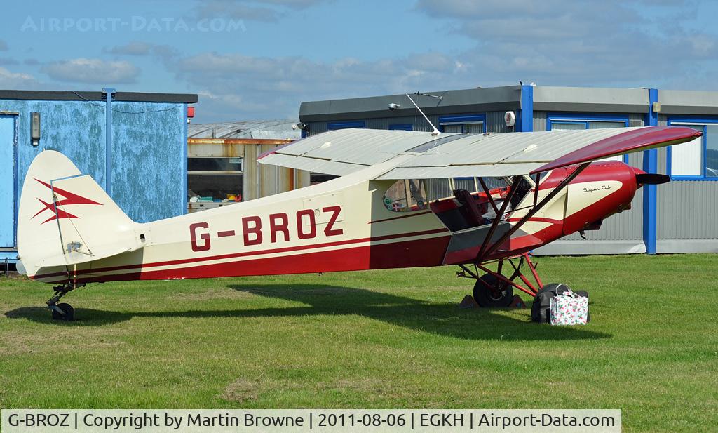 G-BROZ, 1958 Piper PA-18-150 Super Cub C/N 18-6754, SHOT AT HEADCORN