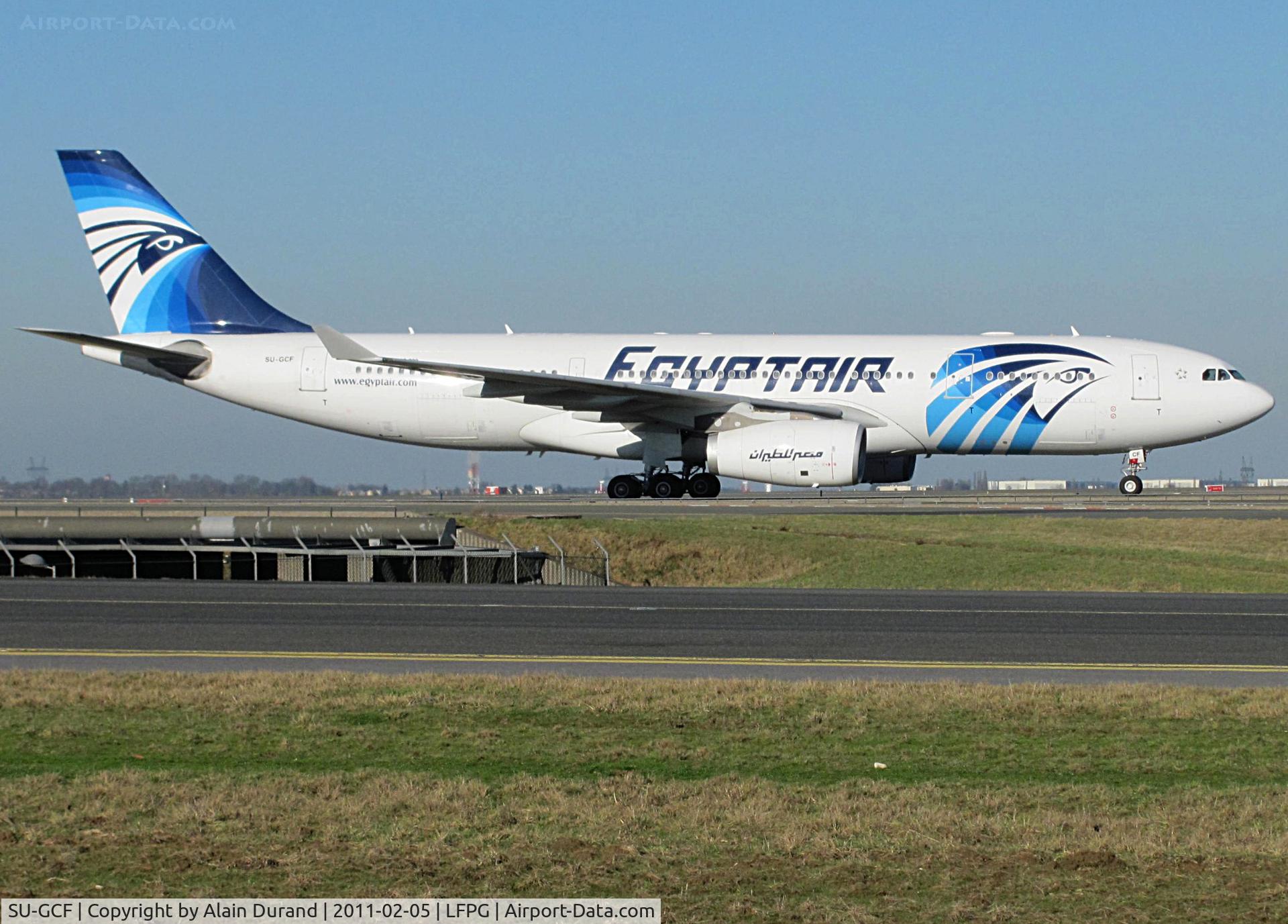 SU-GCF, 2004 Airbus A330-243 C/N 610, One of four which had recieved the new dress at time of picture