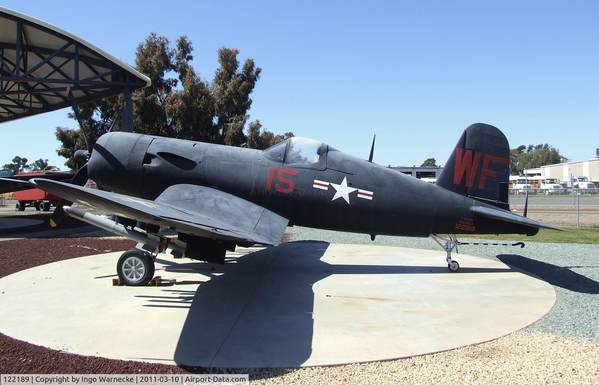122189, Vought F4U-5P Corsair C/N Not found (Bu122189), Vought F4U-5P Corsair at the Flying Leatherneck Aviation Museum, Miramar CA
