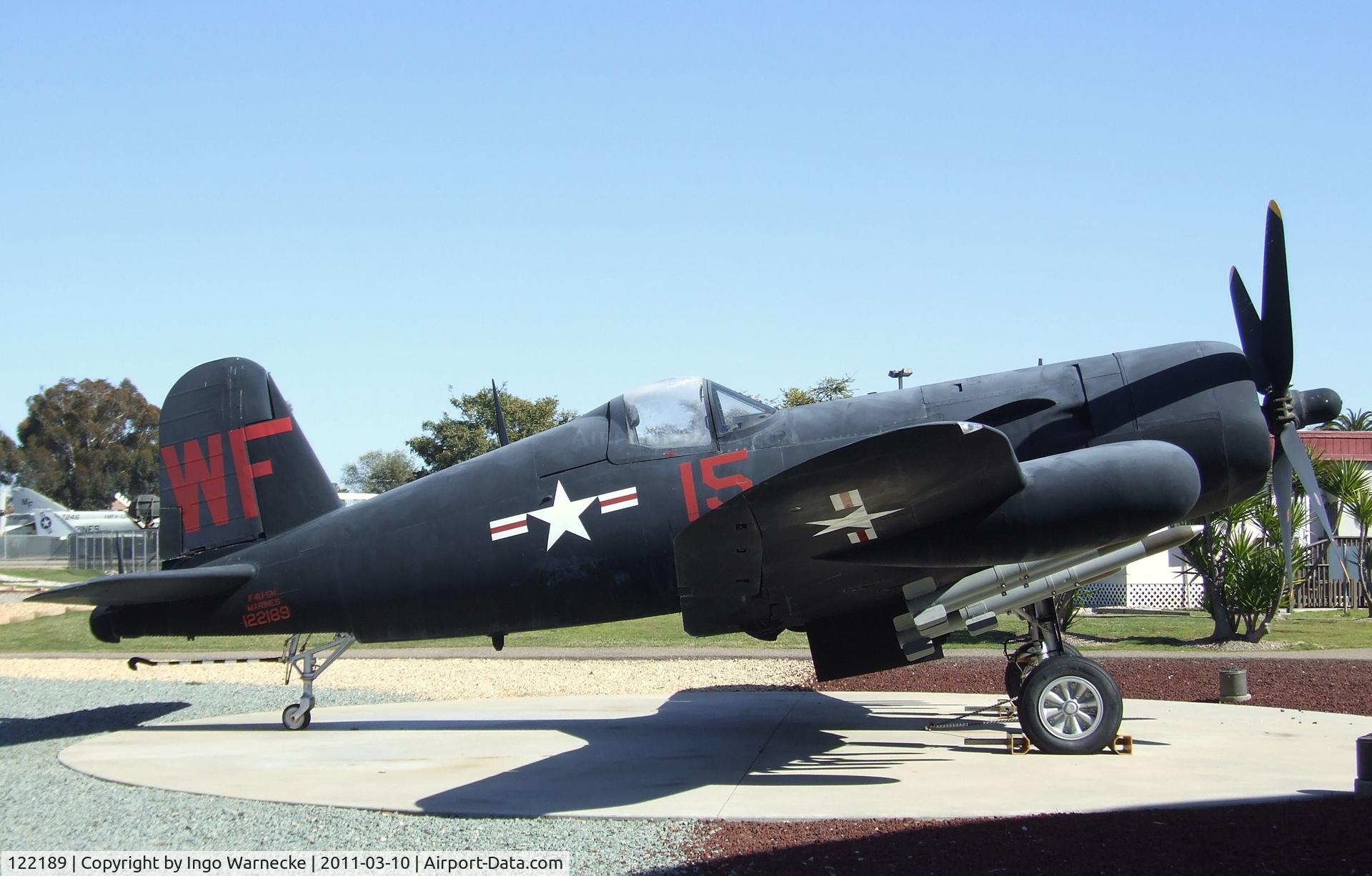 122189, Vought F4U-5P Corsair C/N Not found (Bu122189), Vought F4U-5P Corsair at the Flying Leatherneck Aviation Museum, Miramar CA