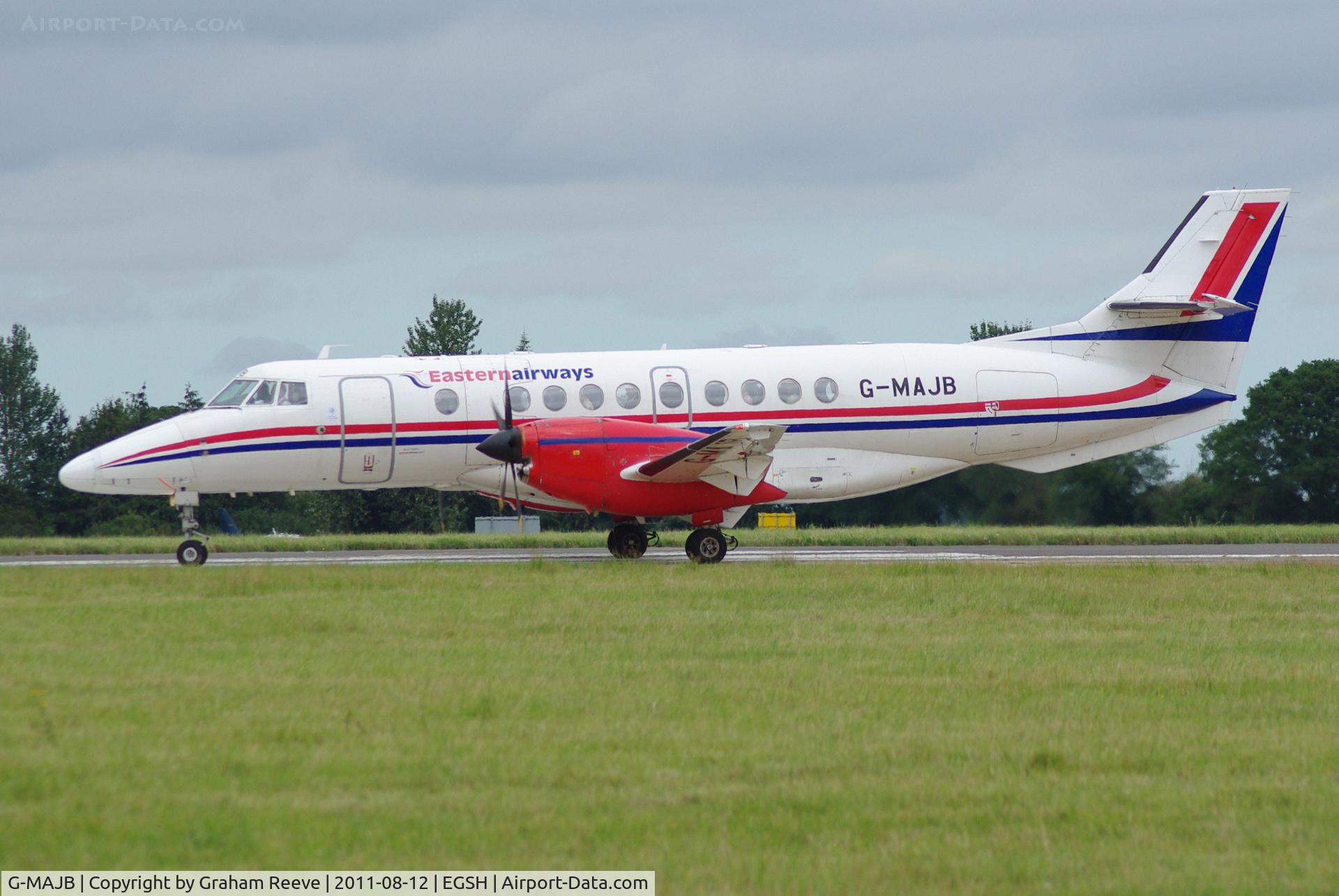 G-MAJB, 1993 British Aerospace Jetstream 41 C/N 41018, About to depart.