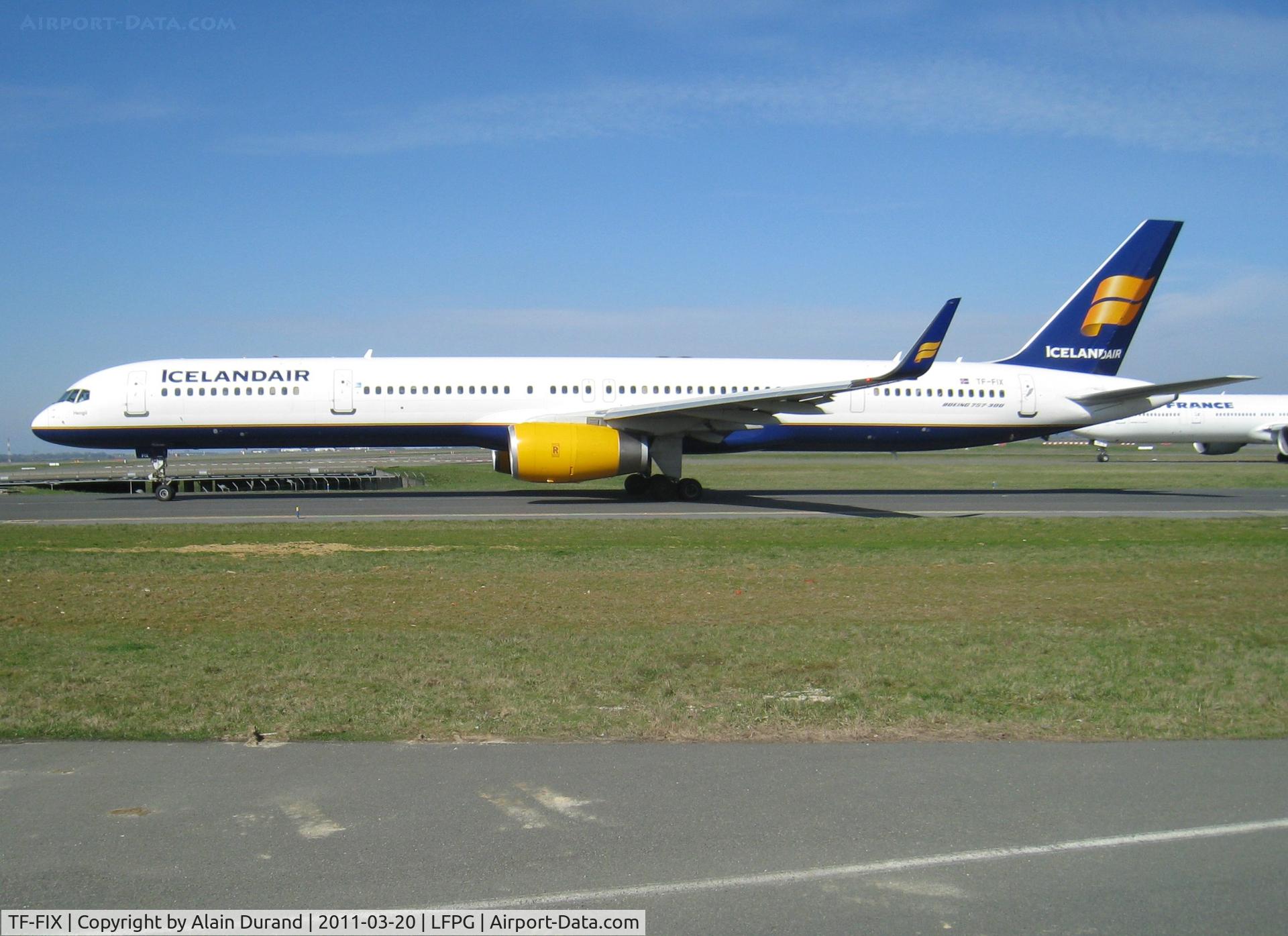 TF-FIX, 2002 Boeing 757-308 C/N 29434, The 1004th 757 built also bears the distinction of being Icelandair's only stretched 300 in fleet. She seldom appears on the flights to/from CDG