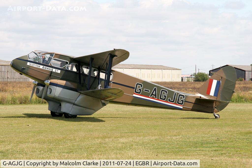 G-AGJG, 1941 De Havilland DH-89A Dominie/Dragon Rapide C/N 6517, De Havilland DH89A Dragon Rapide at Breighton Airfield's Wings & Wheels Weekend, July 2011.