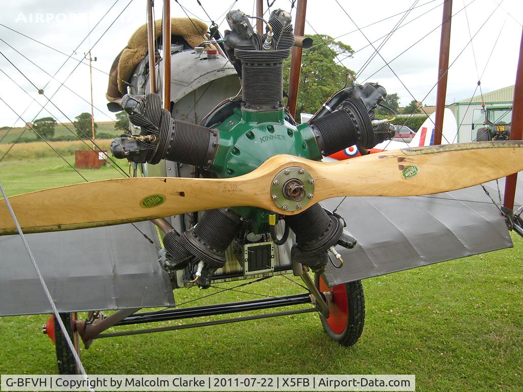 G-BFVH, 1978 Airco DH-2 Replica C/N WA4, Airco DH-2 Replica at Fishburn Airfield on July 22nd to refuel. The aircraft was flying from Wickenby to Archerfield to perform at The National Museum of Flight’s annual air show at East Fortune Airfield.