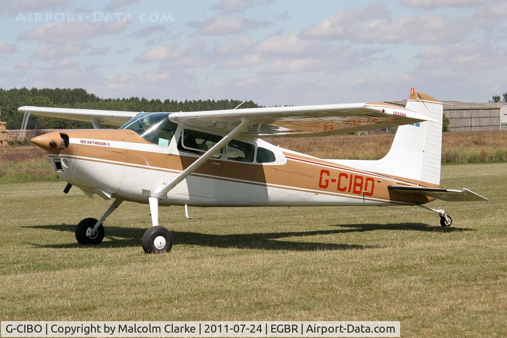G-CIBO, 1981 Cessna 180K Skywagon C/N 18053177, Cessna 180K Skywagon at Breighton Airfield's Wings & Wheels Weekend, July 2011.