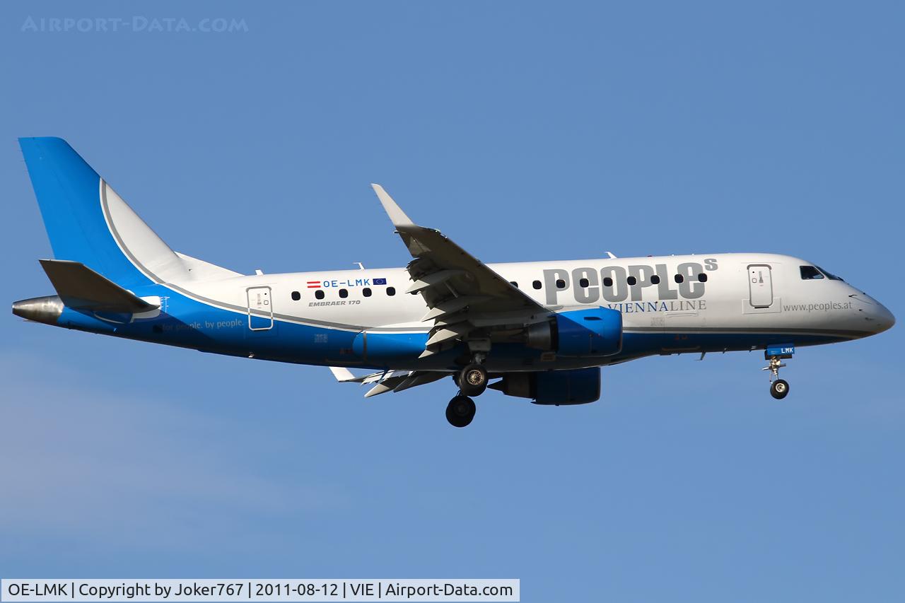 OE-LMK, 2006 Embraer 170LR (ERJ-170-100LR) C/N 17000150, People's Viennaline