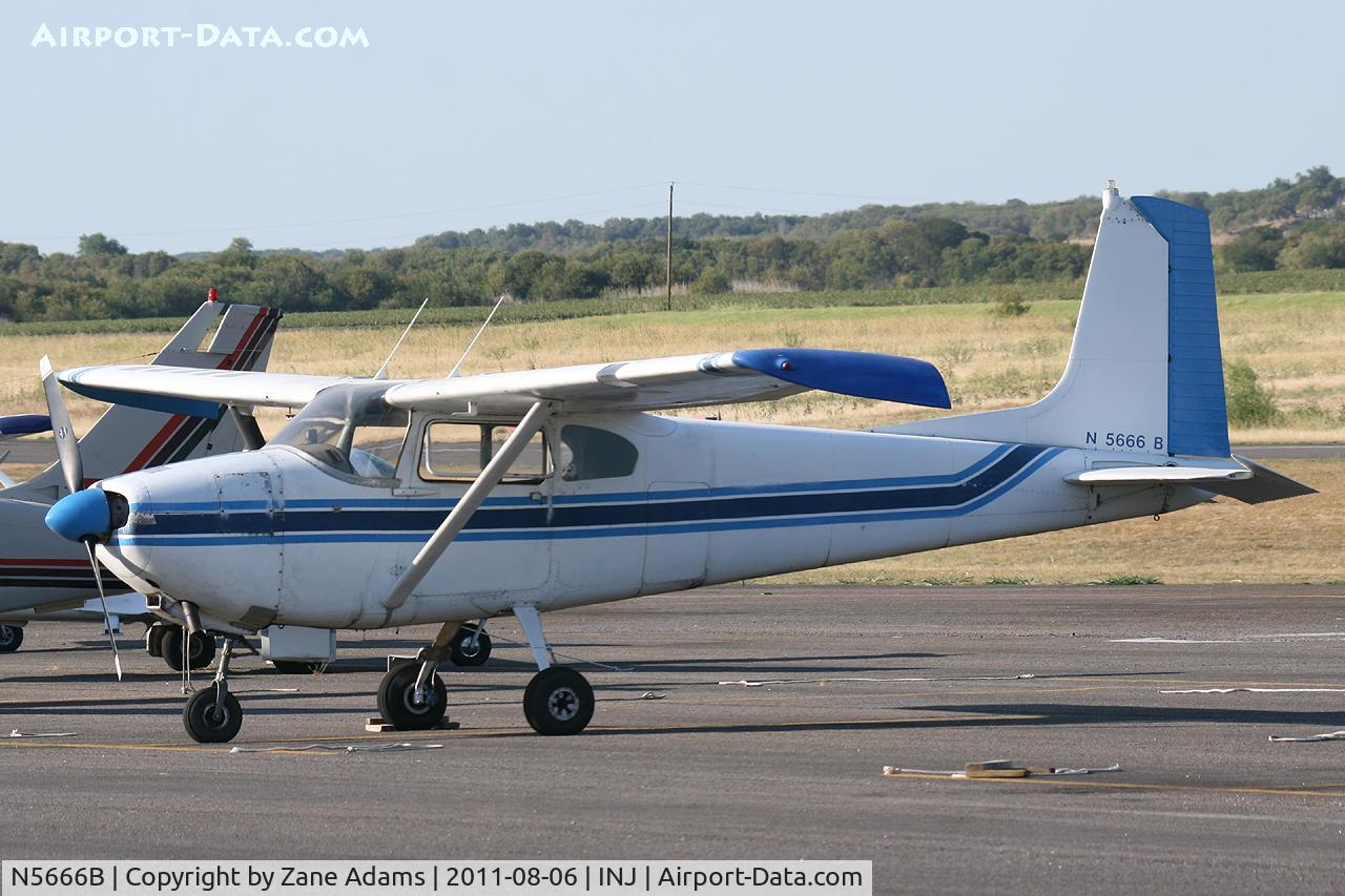 N5666B, 1956 Cessna 182 Skylane C/N 33666, At Hillsboro Municipal Airport, TX
