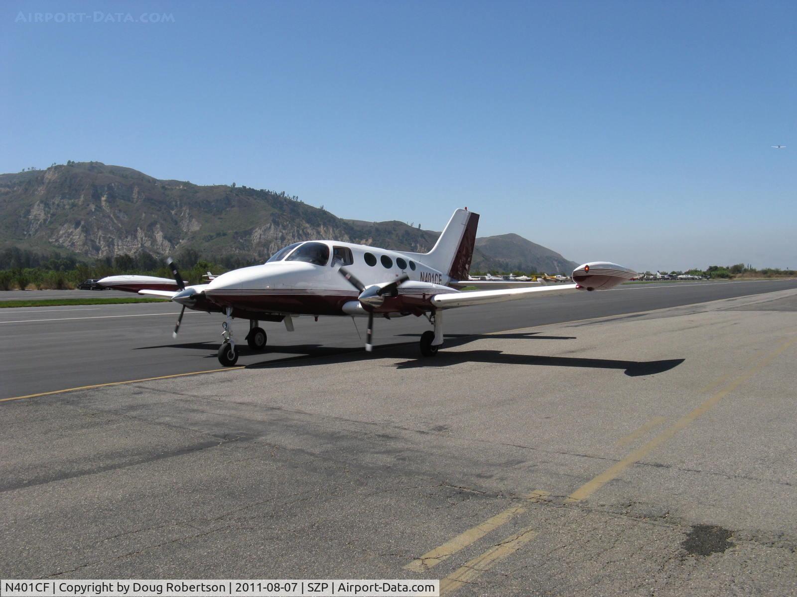 N401CF, 1967 Cessna 401 C/N 401-0115, 1967 Cessna 401, two Continental TSIO-520 Turbocharged 300 Hp each, 8 seats, taxi