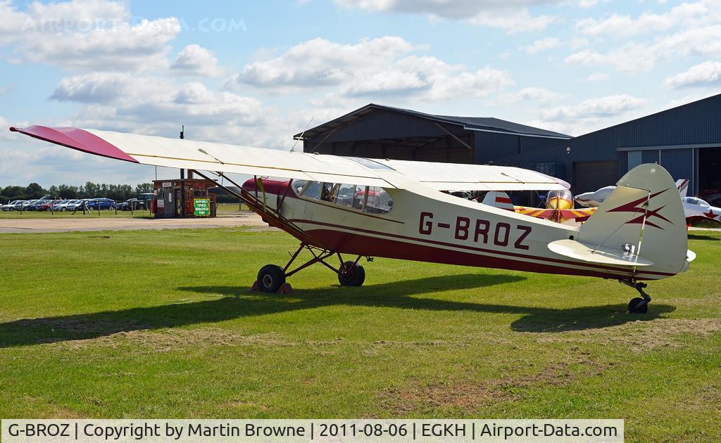 G-BROZ, 1958 Piper PA-18-150 Super Cub C/N 18-6754, SHOT AT HEADCORN