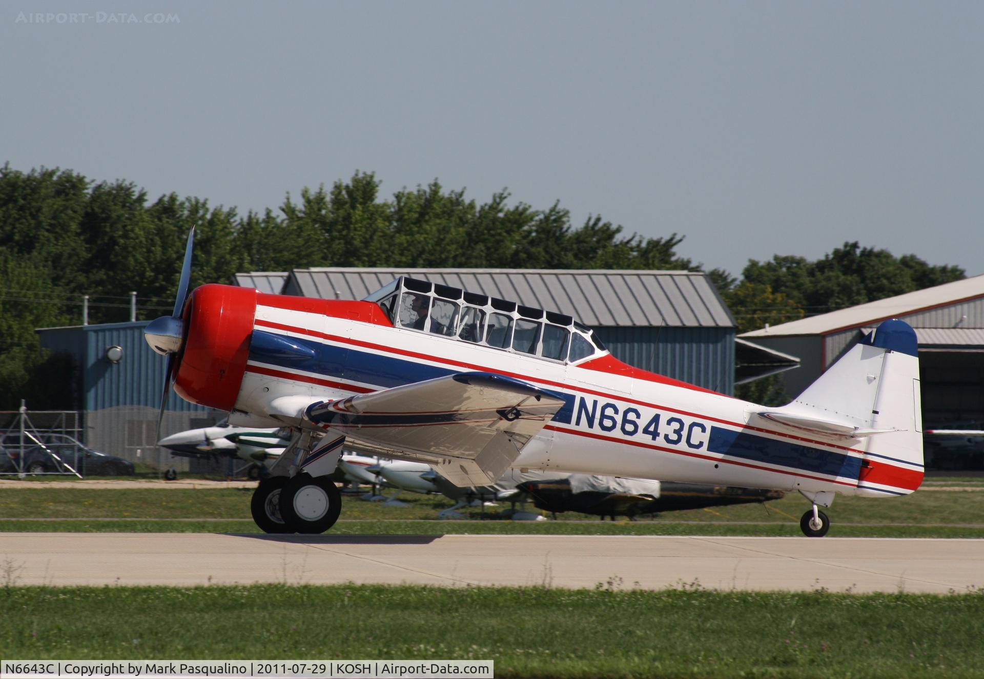 N6643C, North American AT-6D C/N 90672, North American AT-6D