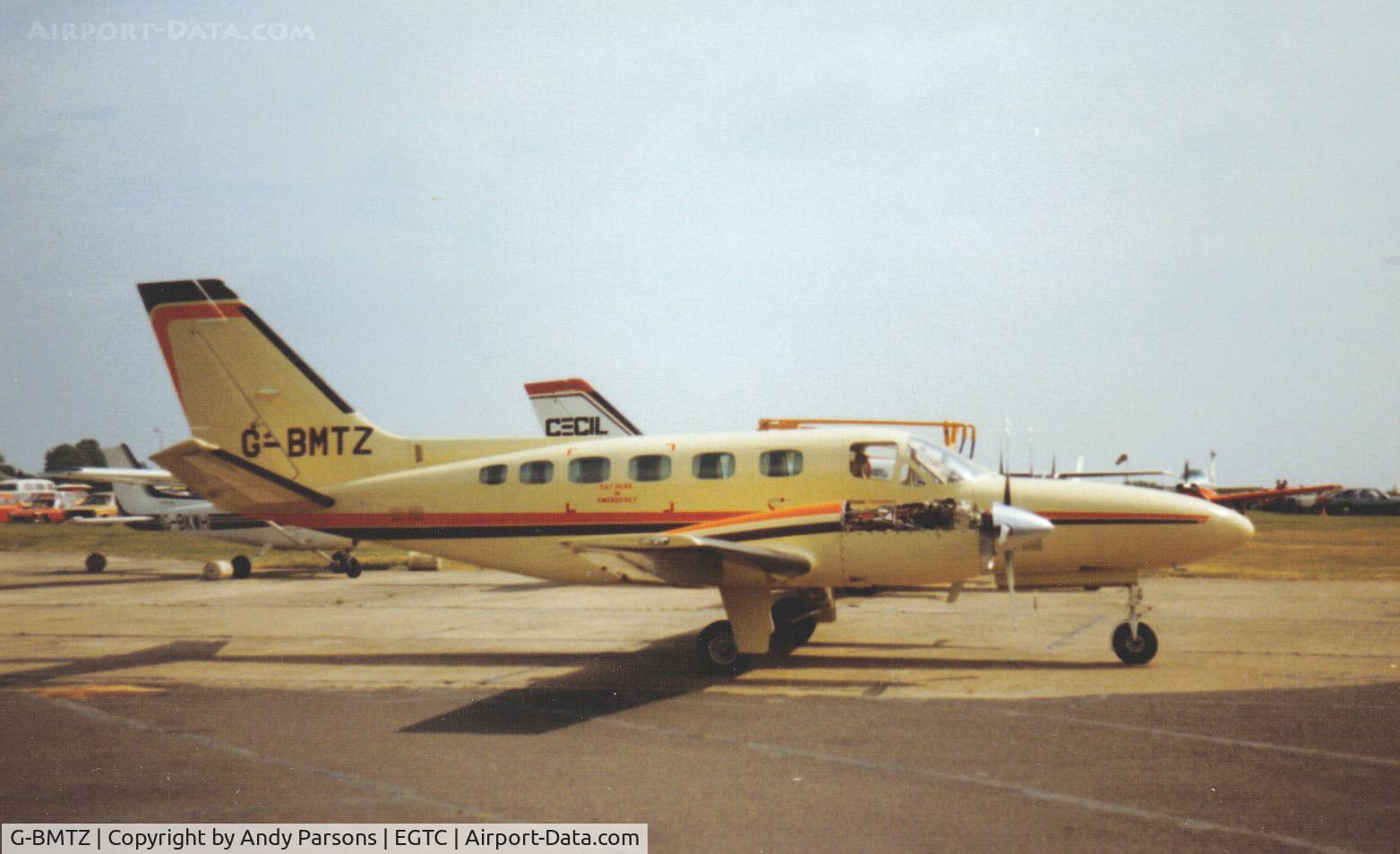 G-BMTZ, 1981 Cessna 441 Conquest II C/N 441-0207, Taken at an early Cranfield PFA rally (scanned print)