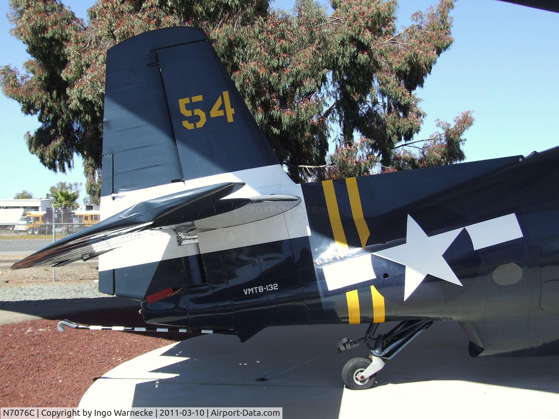 N7076C, 1957 Grumman TBM-3E Avenger C/N 53726, Grumman (General Motors) TBM-3E Avenger at the Flying Leatherneck Aviation Museum, Miramar CA