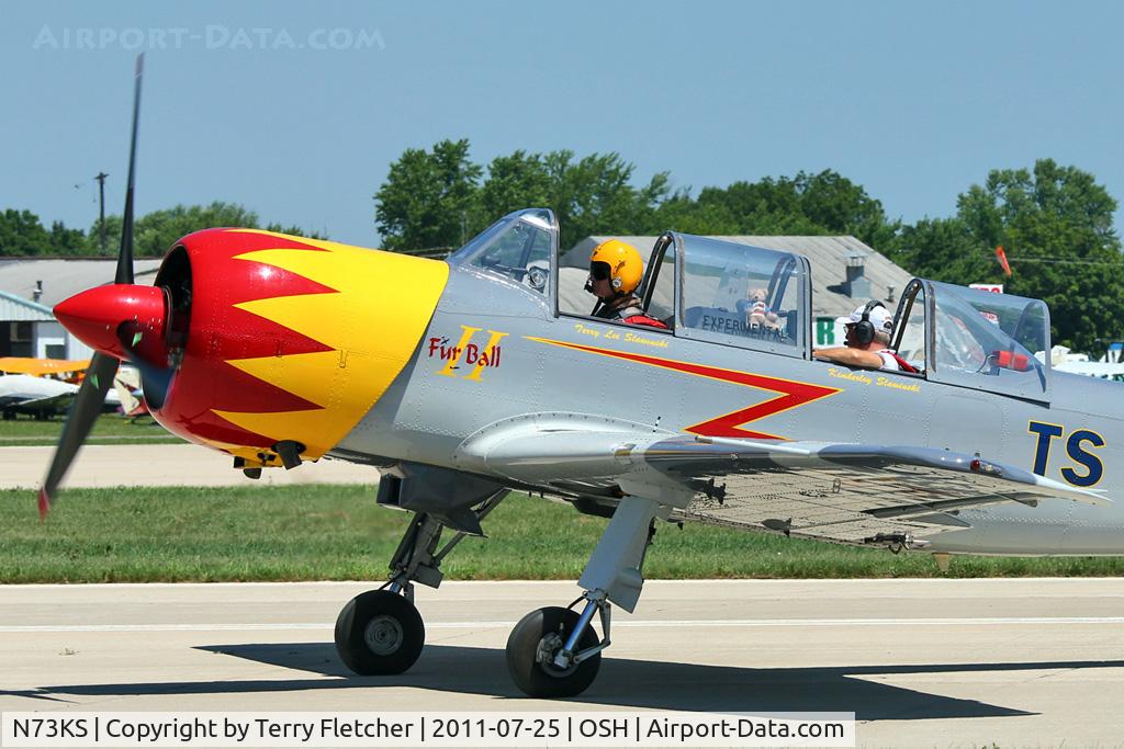 N73KS, 2001 Yakovlev (Aerostar) Yak-52TW C/N 0112230, 2001 S C Aerostar S A YAK-52TW, c/n: 0112230 at 2011 Oshkosh