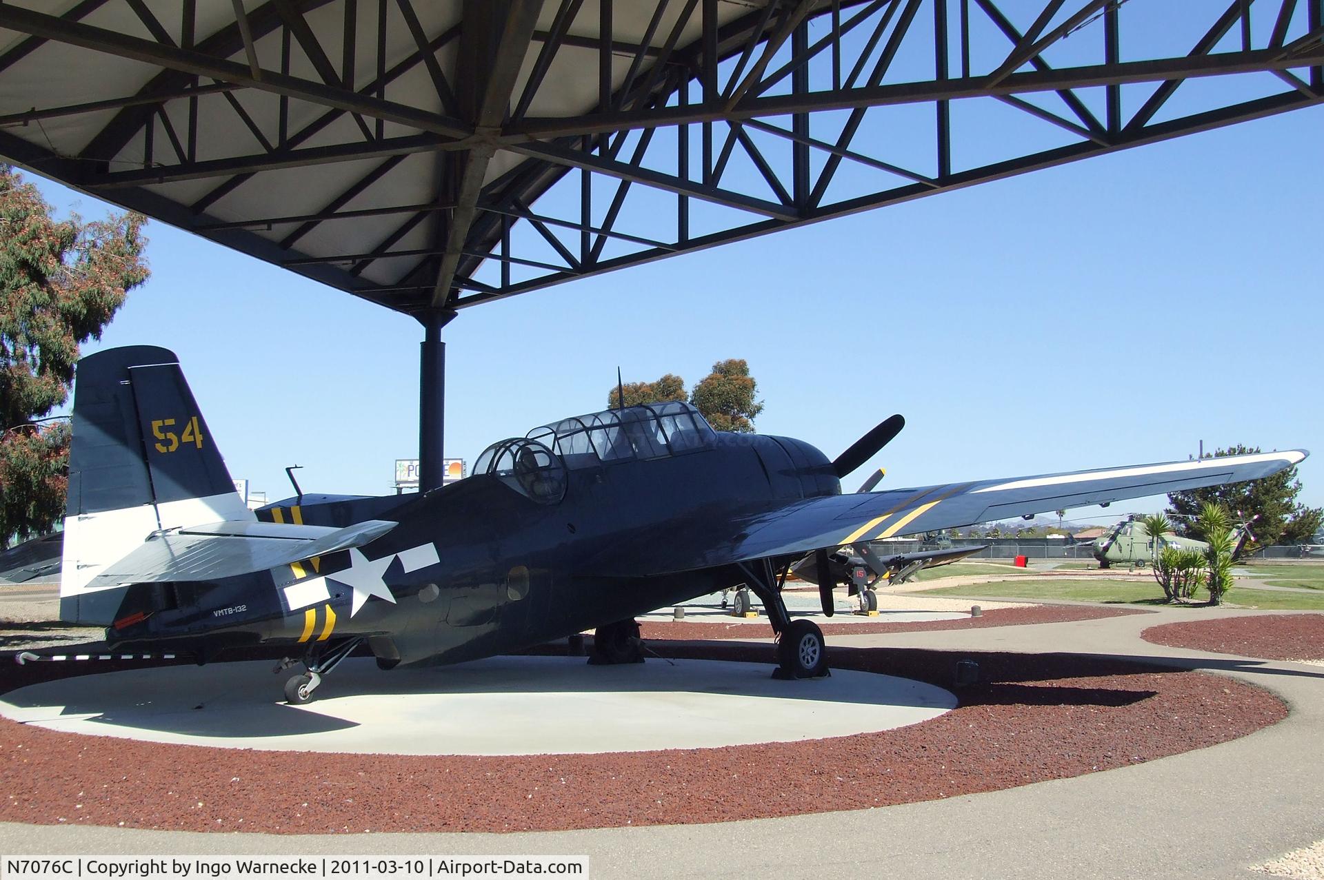 N7076C, 1957 Grumman TBM-3E Avenger C/N 53726, Grumman (General Motors) TBM-3E Avenger at the Flying Leatherneck Aviation Museum, Miramar CA