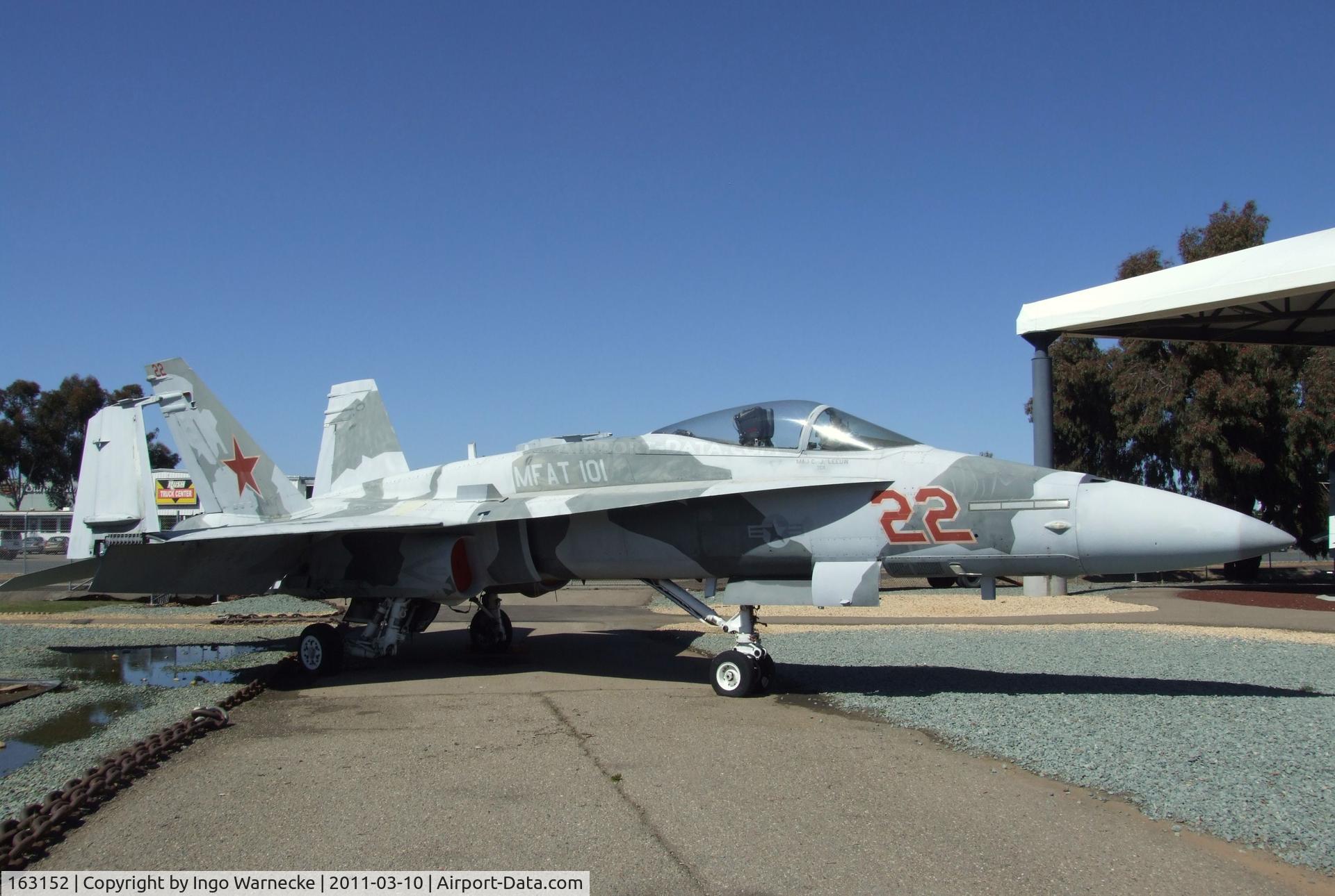 163152, McDonnell Douglas F/A-18A Hornet C/N 0576, McDonnell Douglas F/A-18A Hornet at the Flying Leatherneck Aviation Museum, Miramar CA