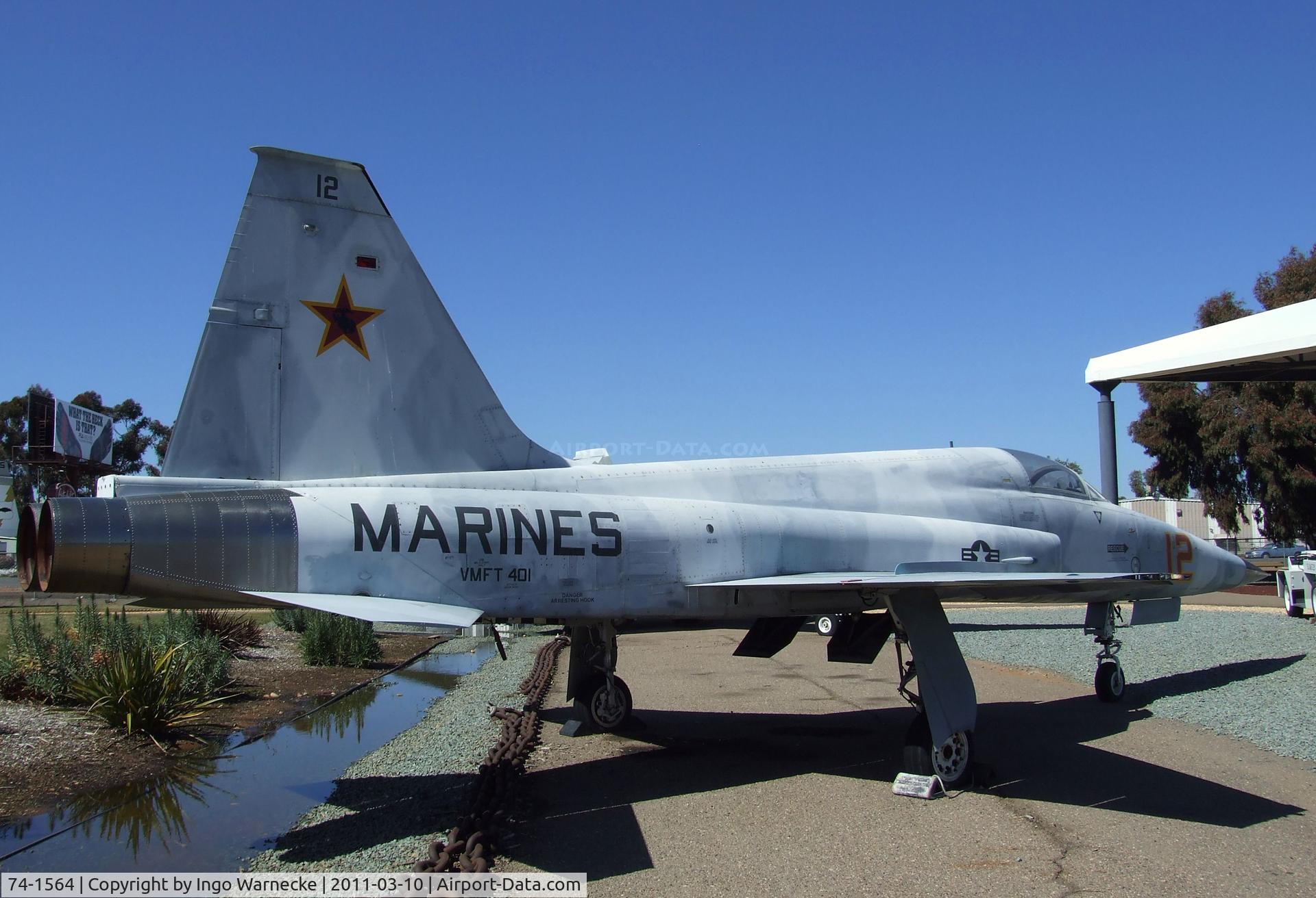 74-1564, 1974 Northrop F-5E Tiger II C/N R.1252, Northrop F-5E Tiger II at the Flying Leatherneck Aviation Museum, Miramar CA