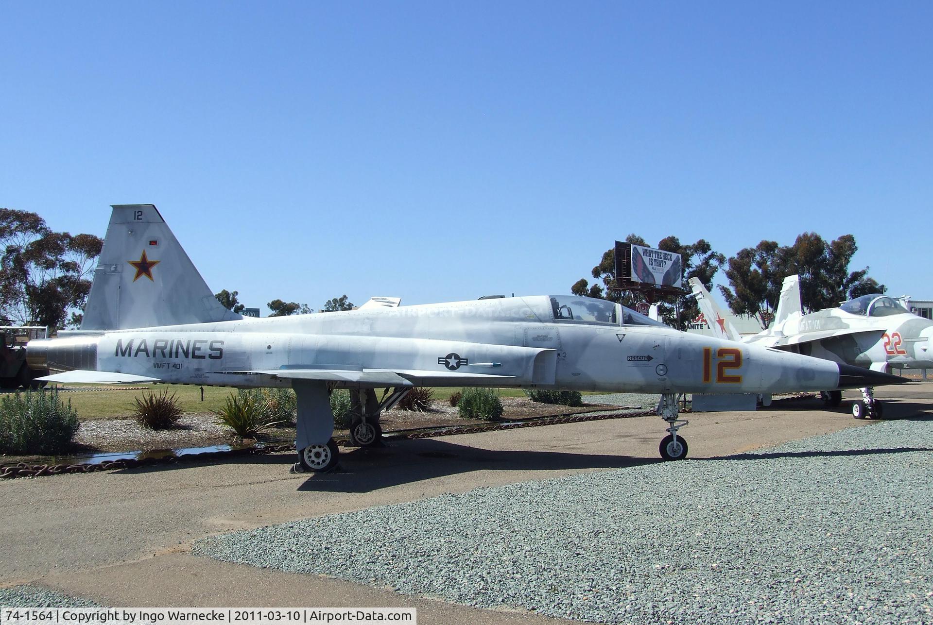 74-1564, 1974 Northrop F-5E Tiger II C/N R.1252, Northrop F-5E Tiger II at the Flying Leatherneck Aviation Museum, Miramar CA