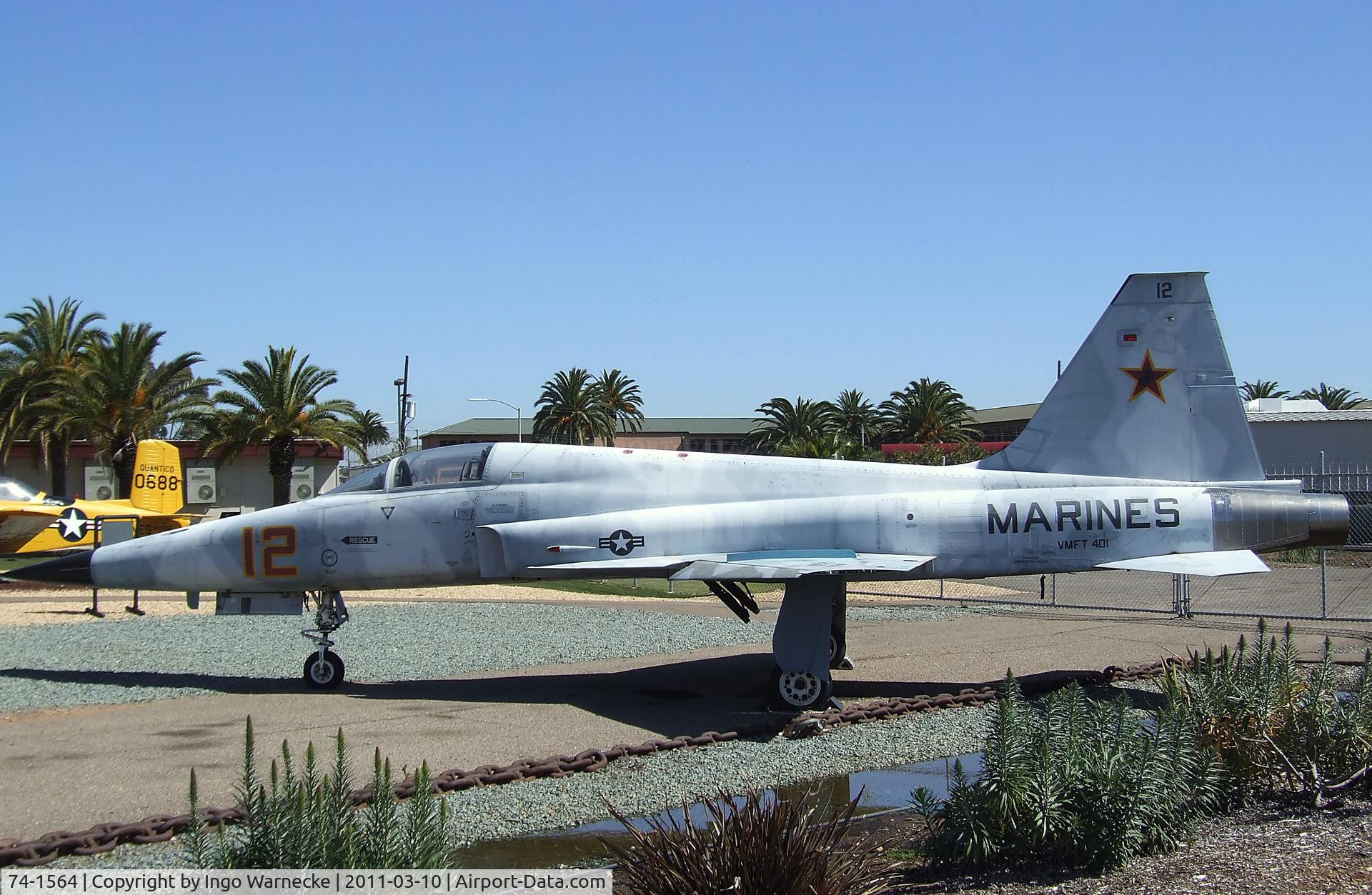 74-1564, 1974 Northrop F-5E Tiger II C/N R.1252, Northrop F-5E Tiger II at the Flying Leatherneck Aviation Museum, Miramar CA