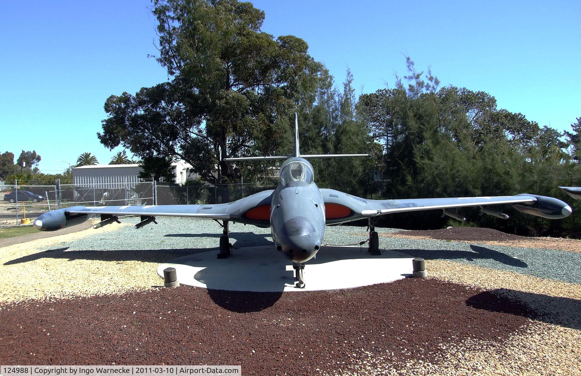 124988, McDonnell F2H-2 Banshee C/N 291, McDonnell F2H-2 Banshee at the Flying Leatherneck Aviation Museum, Miramar CA