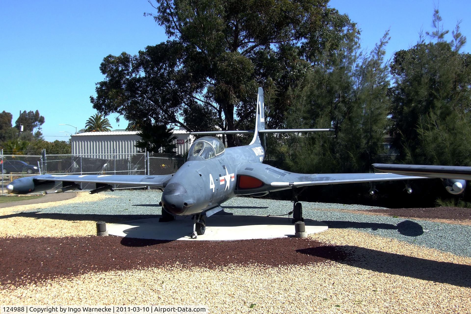 124988, McDonnell F2H-2 Banshee C/N 291, McDonnell F2H-2 Banshee at the Flying Leatherneck Aviation Museum, Miramar CA