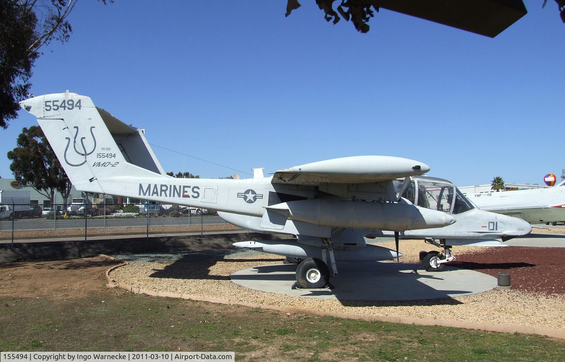 155494, 1968 North American Rockwell OV-10D Bronco C/N 305-105, North American OV-10D Bronco at the Flying Leatherneck Aviation Museum, Miramar CA