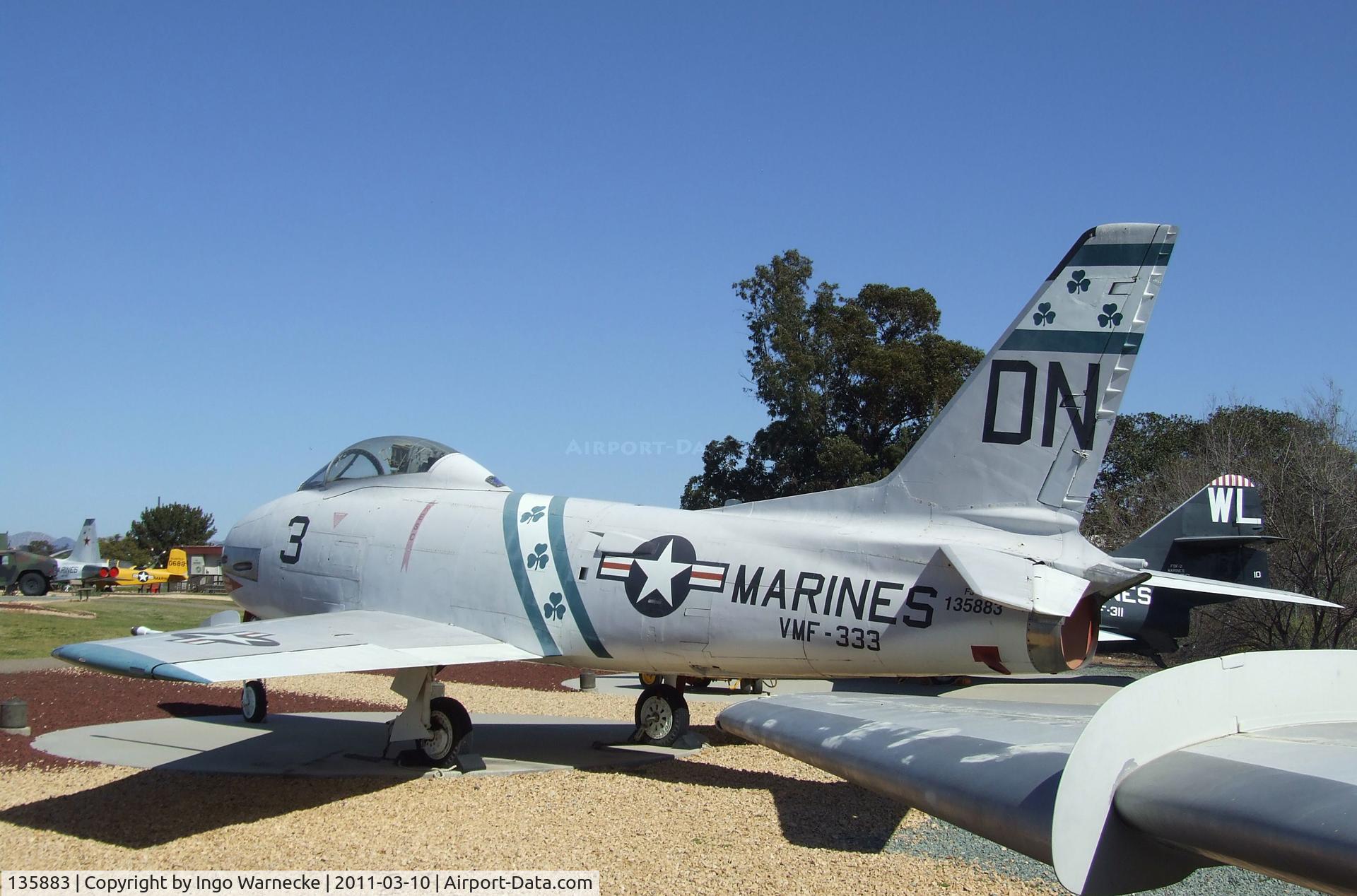 135883, North American F-1C Fury C/N 194-110, North American FJ-3 / F-1C Fury at the Flying Leatherneck Aviation Museum, Miramar CA