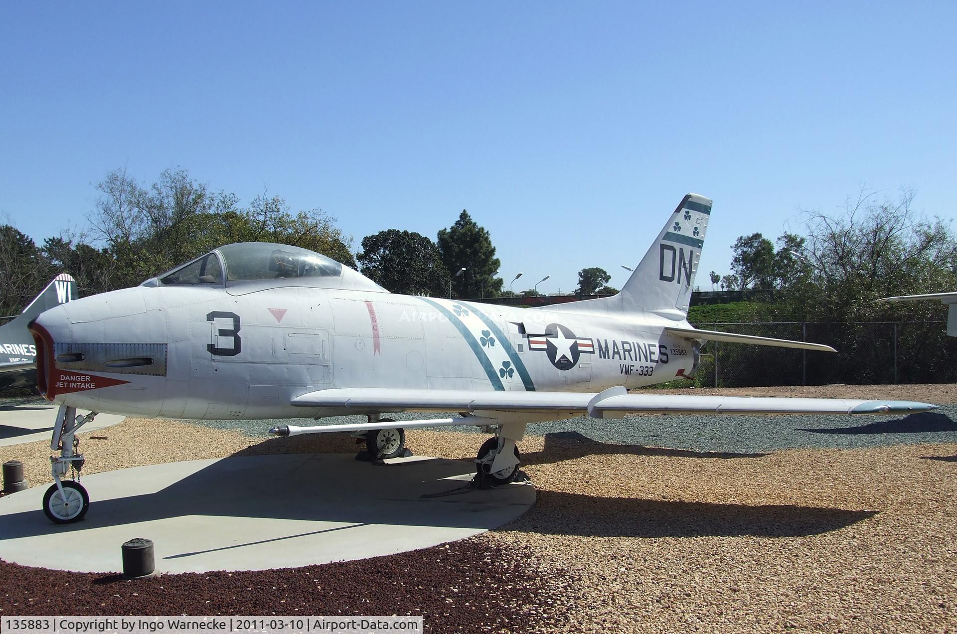 135883, North American F-1C Fury C/N 194-110, North American FJ-3 / F-1C Fury at the Flying Leatherneck Aviation Museum, Miramar CA