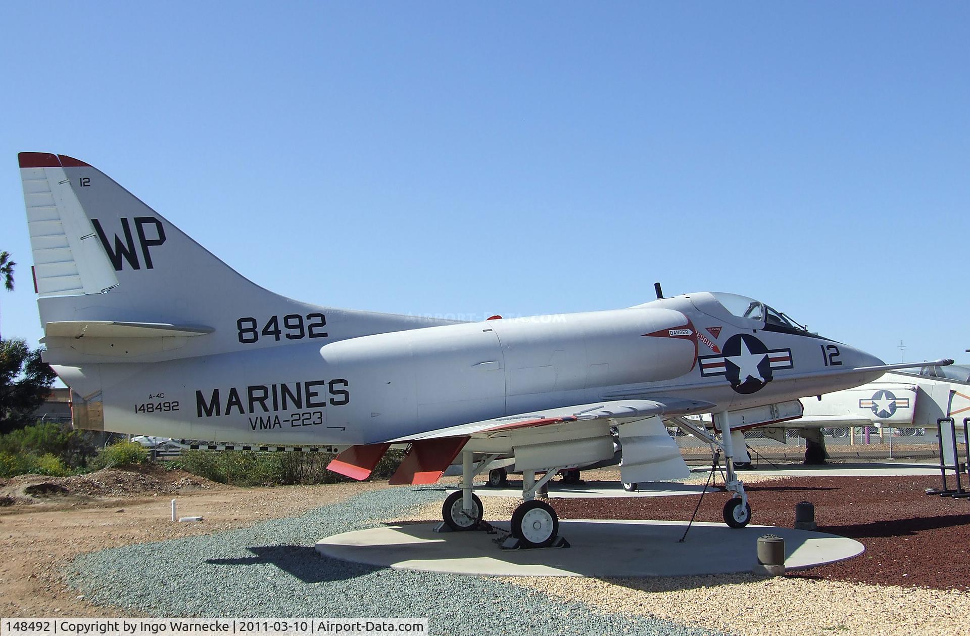 148492, Douglas A-4C Skyhawk C/N 12685, Douglas A4D-2N / A-4C Skyhawk at the Flying Leatherneck Aviation Museum, Miramar CA