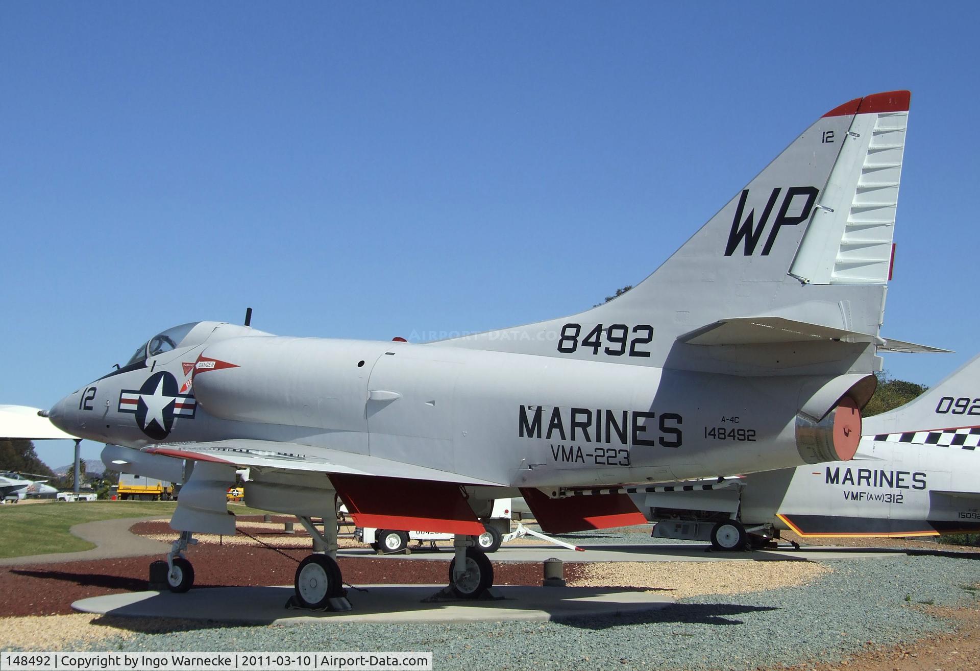 148492, Douglas A-4C Skyhawk C/N 12685, Douglas A4D-2N / A-4C Skyhawk at the Flying Leatherneck Aviation Museum, Miramar CA