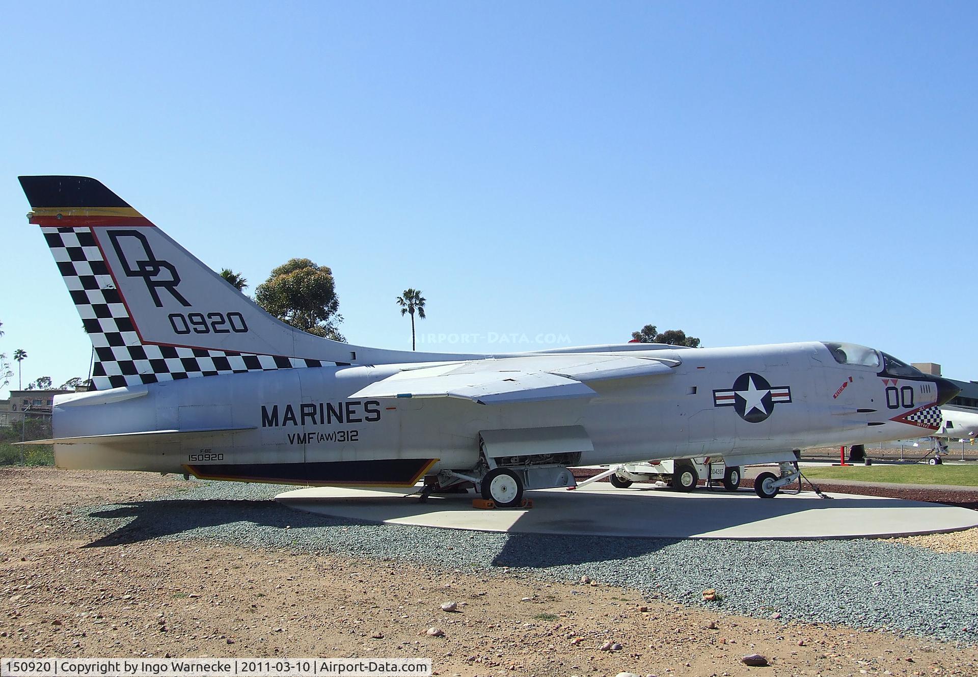 150920, Vought F-8E Crusader C/N 1205, Vought F-8E Crusader at the Flying Leatherneck Aviation Museum, Miramar CA